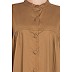 Front open Casual pleated abaya- Camel color